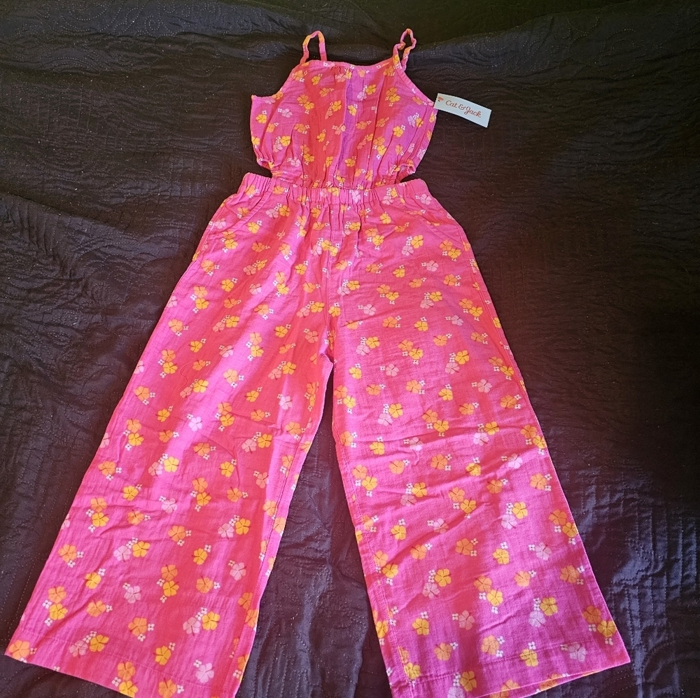 Cat‎ And Jack Pinkmulti Floral  Romper